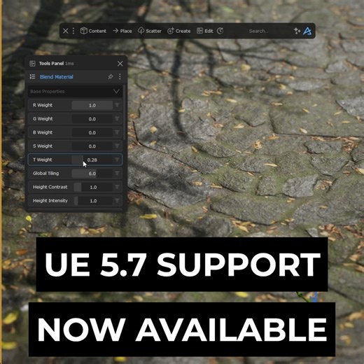 Polygonflow Dash on Instagram: "UE 5.7 support is now available in Dash!💥 Re-download and install Dash 1.9.2, and you can keep using the Dash world-building tools for all your future Unreal Engine 5.7 projects!"