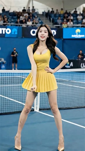 Shake It – SISTAR Dance Cover | Tennis Court Ver. 🎾 Yu-AI AI Idol Shorts