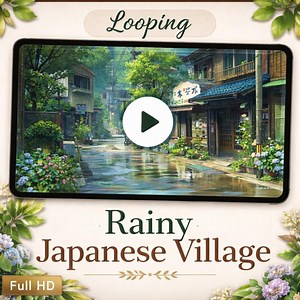Japanese Rainy Street Loop Video | Anime Seamless Animated Background (full HD) - Etsy