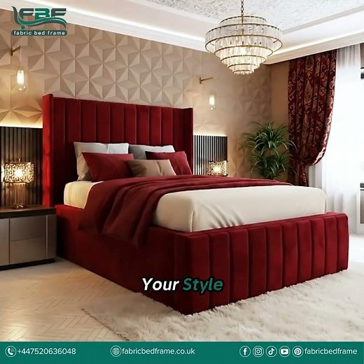 Fabric Frame Bed | Luxury Design with Smart Ottoman Storage