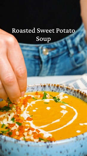 If you’re still boiling sweet potatoes for soup, you’re missing the best part🤤 #soup
