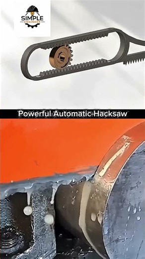 Powerful Automatic Hacksaw Machine 🔥 Cutting Metal Like Hacksaw Machine – Amazing Engineering Idea 💡