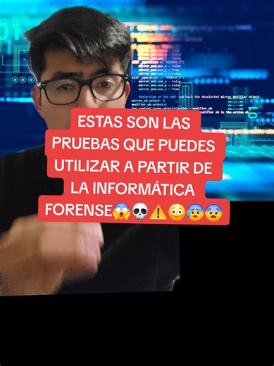 ESTAS SON LAS PRUEBAS QUE PUEDES UTILIZAR A PARTIR DE LA INFORMÁTICA FORENSE😱💀⚠️😳😰😨#forense #perito #informaticaforense #ciberseguridad #ciber