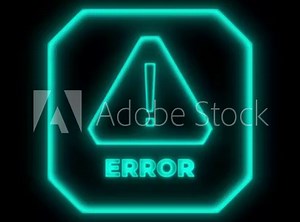 Triangle warning sign exclamation mark neon animated danger sign warning error triangle neon 4k looping