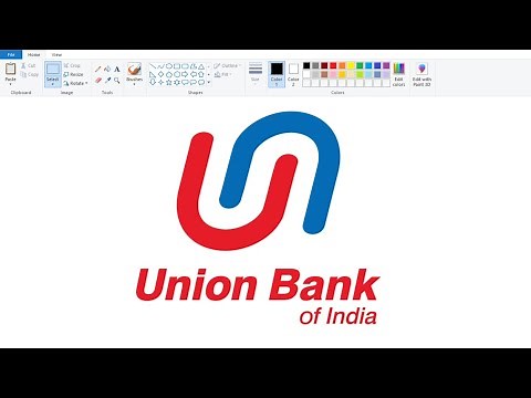 How to draw Union Bank of India Logo in Computer Using Ms Paint.