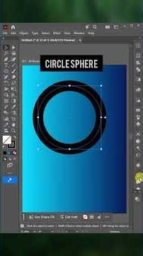 Create STUNNING Circle Sphere Designs in Illustrator 😱✨ #shorts #illustration #viral