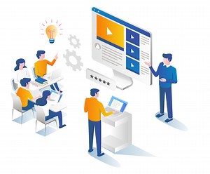 Download A teacher shows a tutorial on the video for free