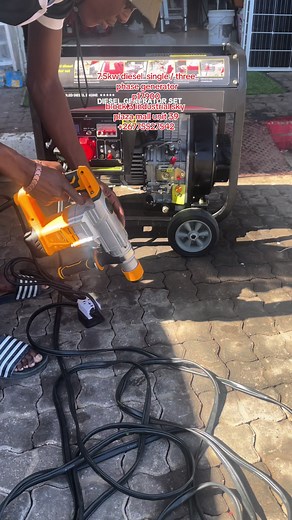 7.5kw diesel single/ three phase generator p17900 #hardware #botoolsstore #tiktokbotswanan #skyplaza #unit39 #powertools #botoolsstore