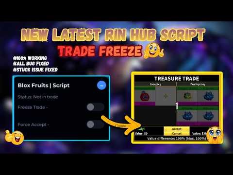 FULL TUTORIAL How to FIX 99% STUCK Problem | FREEZE TRADE | FORCE ACCEPT | BLOX FRUITS - Keyless 😘