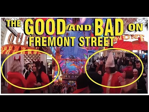Good and Bad on Fremont Street Experience Las Vegas, 2022, St.Performers Showgirls, walk around 4k