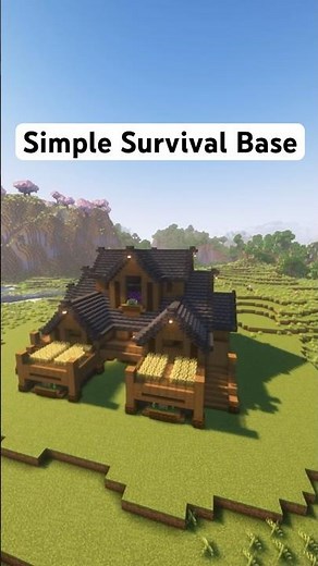 Simple Survival Base 🏠| Minecraft Tutorial | #shorts