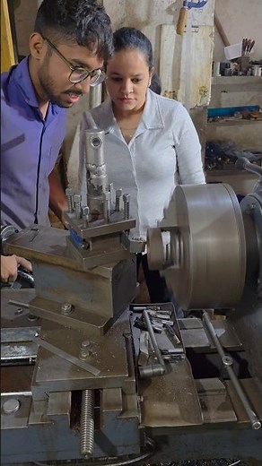 Lathe lessons in real life💪 #LatheLearning #BeginnerMachinist #LathePractice #WorkshopLife #shorts