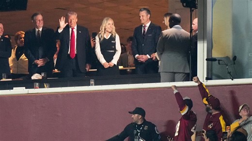 Donald Trump booed as the 1st sitting US president at a regular-season NFL game since Carter in 1978