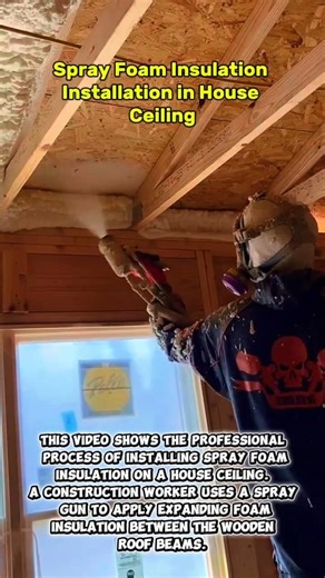 Spray Foam Insulation Installation in House Ceiling | Construction Process