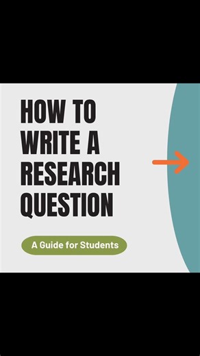 15K views · 110 reactions | How to write a Research Question!!...