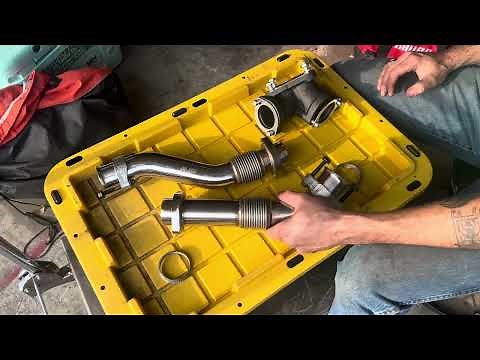 7.3 Ford Powerstroke Diesel Bellowed Up-pipes Exhaust System Upgrade