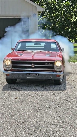 1966 Ford Fairlane 500 hardtop in candy apple red with a black side stripe 🚗🔥👍🎉