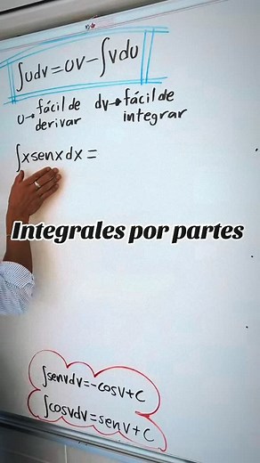 Integral por partes #integralesporpartes #metodosdeintegración #integrales #calculointegral #area1 #ingenieria #prepa #matematicas #aprendeintegrales | Jose Villegas