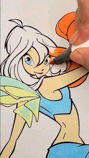 WINX CLUB Coloring Page BLOOM #coloring #winxclub #coloringchannel #animatedseries