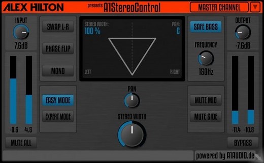 A1StereoControl - Free Stereo Enhancer VST/AU Plugin By A1AUDIO