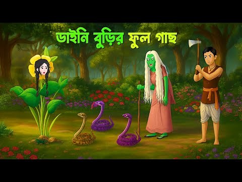 ডাইনি বুড়ির ফুল গাছ | Daini Burir Phool Gach | Bangla Horror Cartoon | Rupkothar Golpo | Story Bird