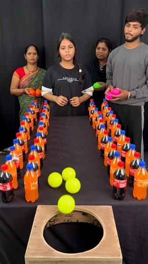 Amazing Ball Roll win cold drink Challenge #shorts #game