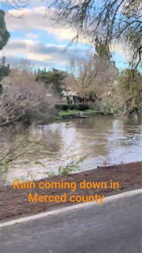 Roads flooded, Creeks at max capacity in Merced County during almond bloom.