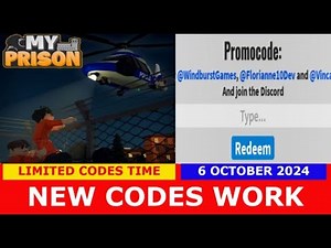 *NEW CODES* [Big UPDATE] My Prison ROBLOX | LIMITED CODES TIME | OCTOBER 6, 2024