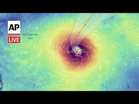 LIVE: Super Typhoon Sinlaku pounds US islands in the Pacific Ocean