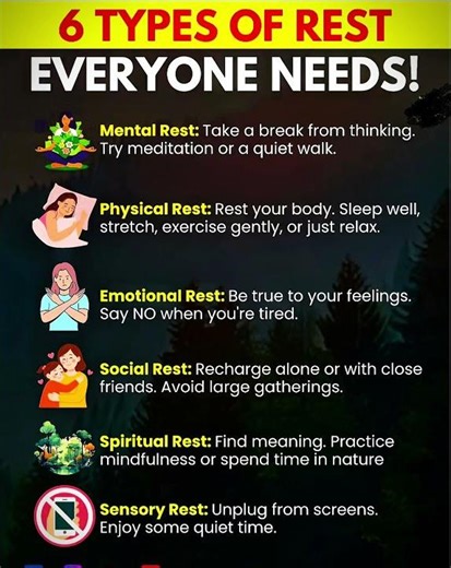 🧠🫀👀📵6 Types of Rest Your Body & Mind Desperately Need! 🧠💛 Recharge the Right Way