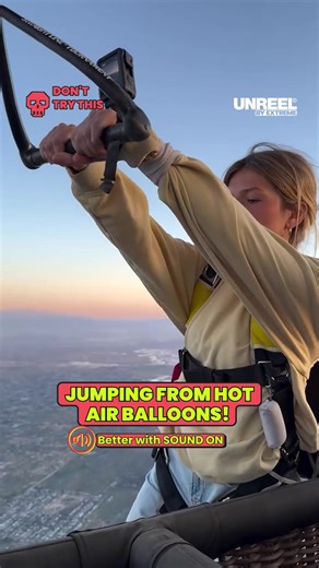Sunset skydives from hot air balloons | Epic GoPro thrill & adrenaline rush!