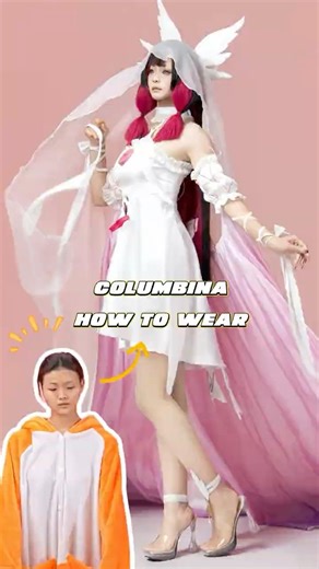 How to wear Columbina Hyposelenia's cosplay costume?#columbina #fatuiharbingers #genshinimpact #fyp