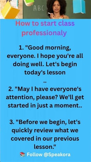 3 Professional Ways to Start a Class | Teacher English