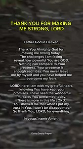 Thank You for making me strong, LORD 🙏 #prayers #pray #prayerlife #dailyprayer | Daily Godly Prayers