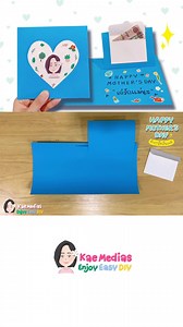 วิธีทำการ์ดเซอร์ไพรส์วันแม่ | DIY Mother’s Day Card 💙 #วันแม่ #การ์ดวันแม่ #ของขวัญวันแม่ #การ์ด #ของขวัญ #diy #howto #gift #idea #giftcard #mothersday #kaemedias | DIY Kae Medias