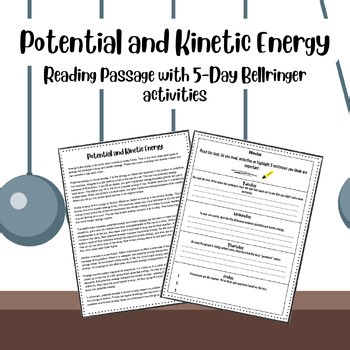 Potential & Kinetic Energy 5-Day Bellringer | Reading Passage & Science