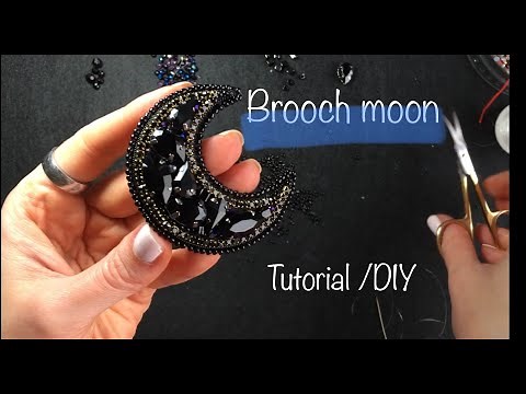 Brooch black moon Tutorial DIY