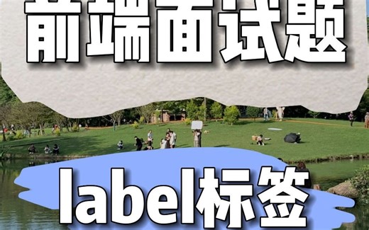 前端面试题：label标签的作用