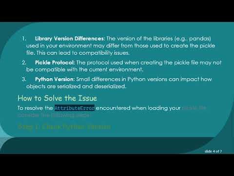 Solving the AttributeError When Loading Pickle Files in Python