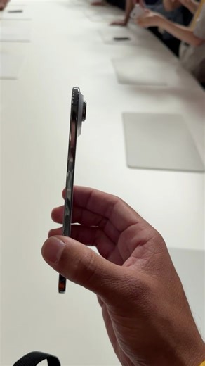 Hands-on with the new iPhone Air. The thinnest phone in Apple's iPhone 17 lineup this year. The Verge's senior smart phone reviewer, Allison Johnson, says it is indeed lightweight and she got the same impression when using the Galaxy S25 Edge. | The Verge