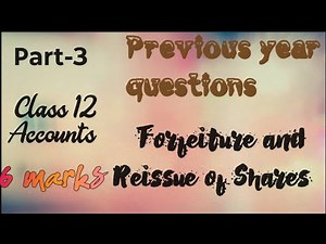 Class 12 Accounts Forfeiture and Re issue of Shares (Issue of Shares)