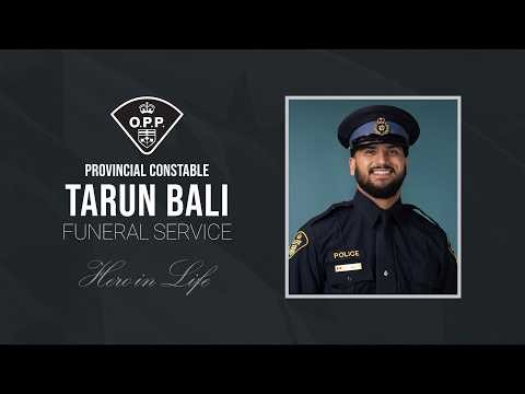 Funeral procession and service for OPP Provincial Constable Tarun Bali
