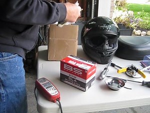 Motorcycle Battery Replacement On A Honda Shadow