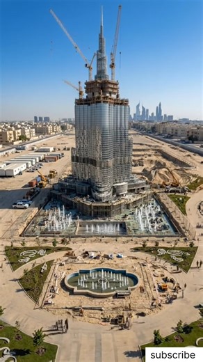 The Incredible Evolution of Burj Khalifa! 🏗️🏙️ | Construction Time-lapse #Shorts