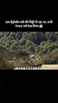 एक हैड्रोसौर नदी की मिट्टी पी रहा था, तभी T-rex उसेदेख लिया#tuesdaynight#motivation#trivia#bookrecom