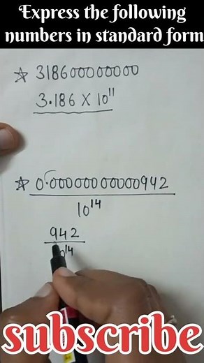 Express the numbers in standard form #exponents&power #class8th #standard #maths
