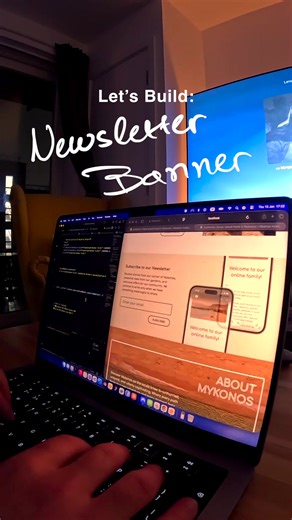 Building a newsletter signup from scratch - the full web design process. Never done email integration before, so I researched providers, designed the form, coded it in Svelte, and connected everything. Broke it a few times before it worked. This is how you learn web development - build real projects, not just tutorials. Going from zero experience with newsletter features to actually shipping one. What's a feature you're building for the first time? 🛠️ #buildinpublic #webdesign #designprocess #c