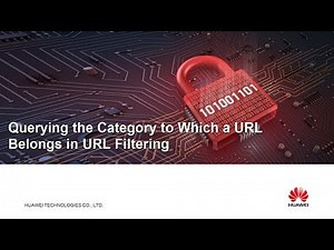 HUAWEI USG6000 Series: Querying the Category to Which a URL Belongs in URL Filtering