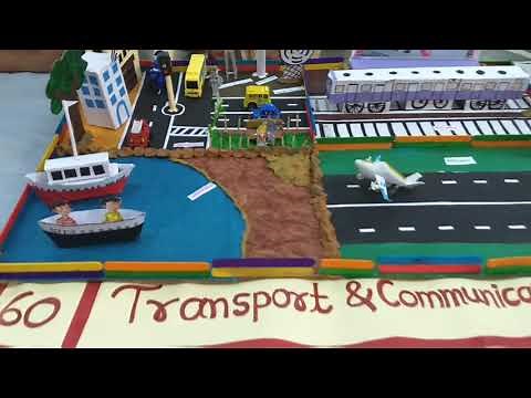 Transport and communication project model for school/ Types of transport and communication model