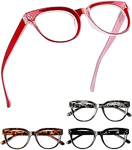 Eyekepper 4-packing Thick Sturdy Reading Glasses Women Stylish Large Readers